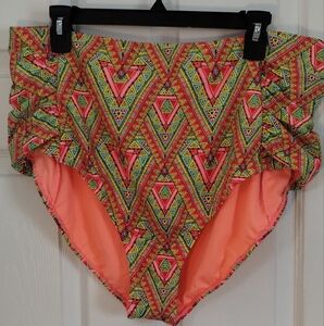 NWT Plus Size Rue Bleu Bikin Bottom With A Bold Design